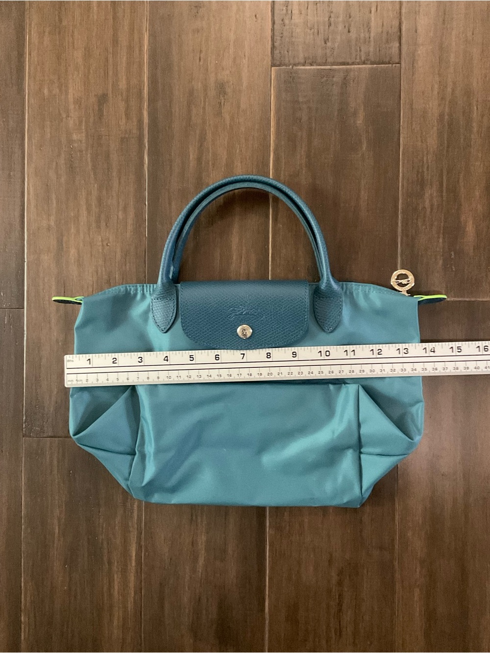 Longchamp Le Pliage Green Collection Small Recycled Canvas Peacock Blue - Picture 10 of 11